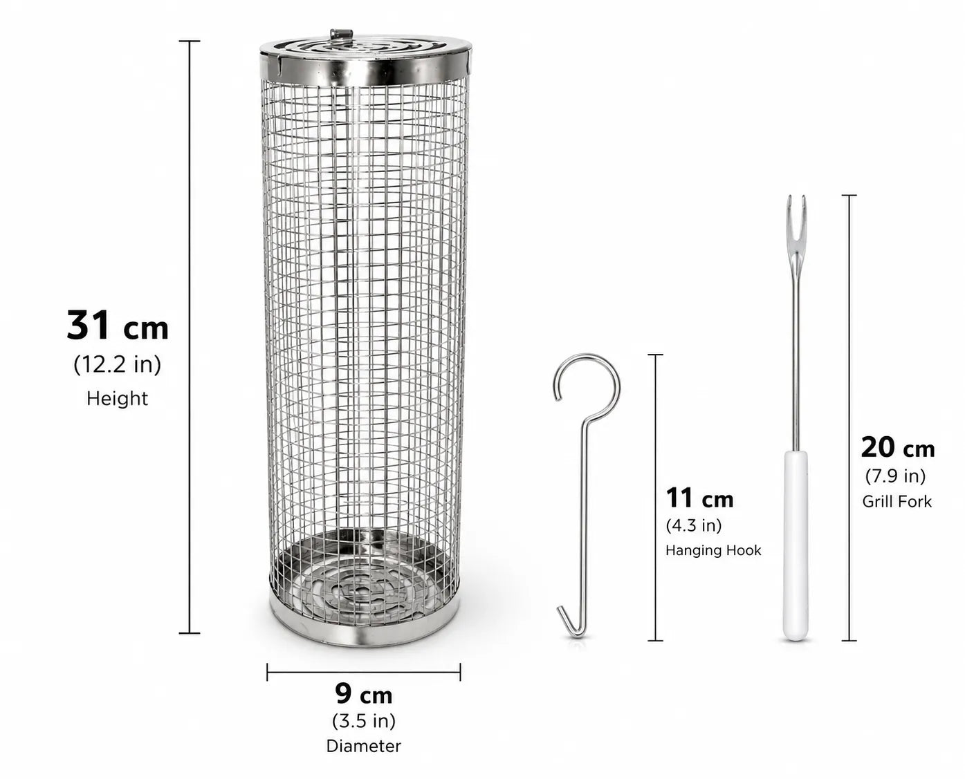 Kohle Co. Rotating Grill Basket – Perfect Grilling