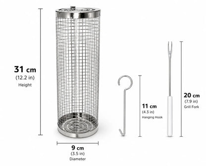 Kohle Co. Rotating Grill Basket – Perfect Grilling